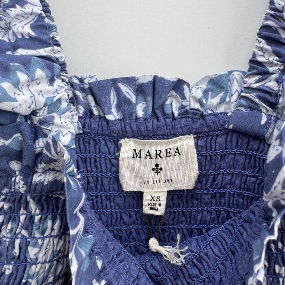 Marea Sasco Blue Floral Maxi Dress - XS
